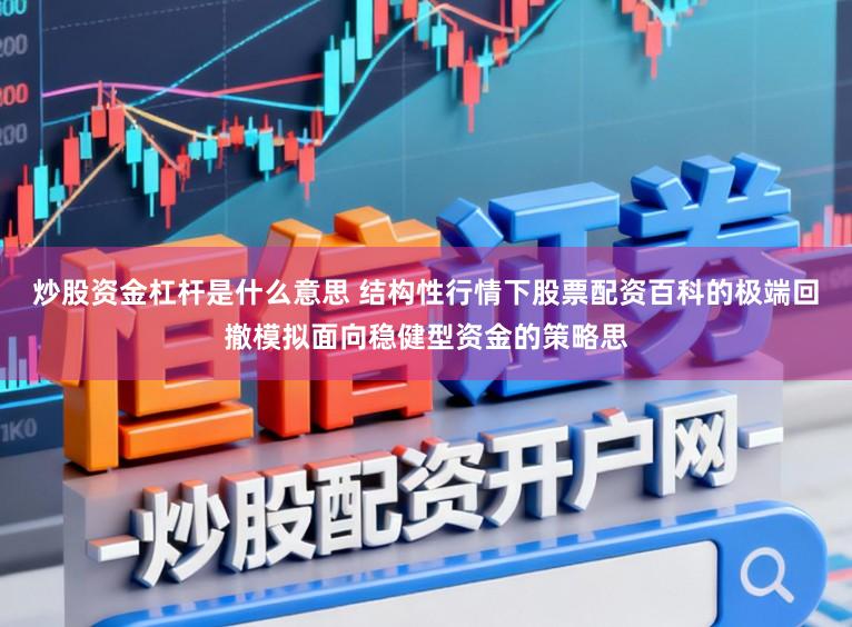 炒股资金杠杆是什么意思 结构性行情下股票配资百科的极端回撤模拟面向稳健型资金的策略思